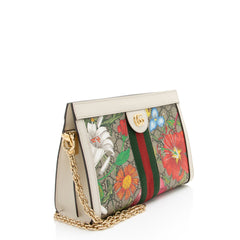 Gucci GG Supreme Flora Ophidia Medium Chain Shoulder Bag