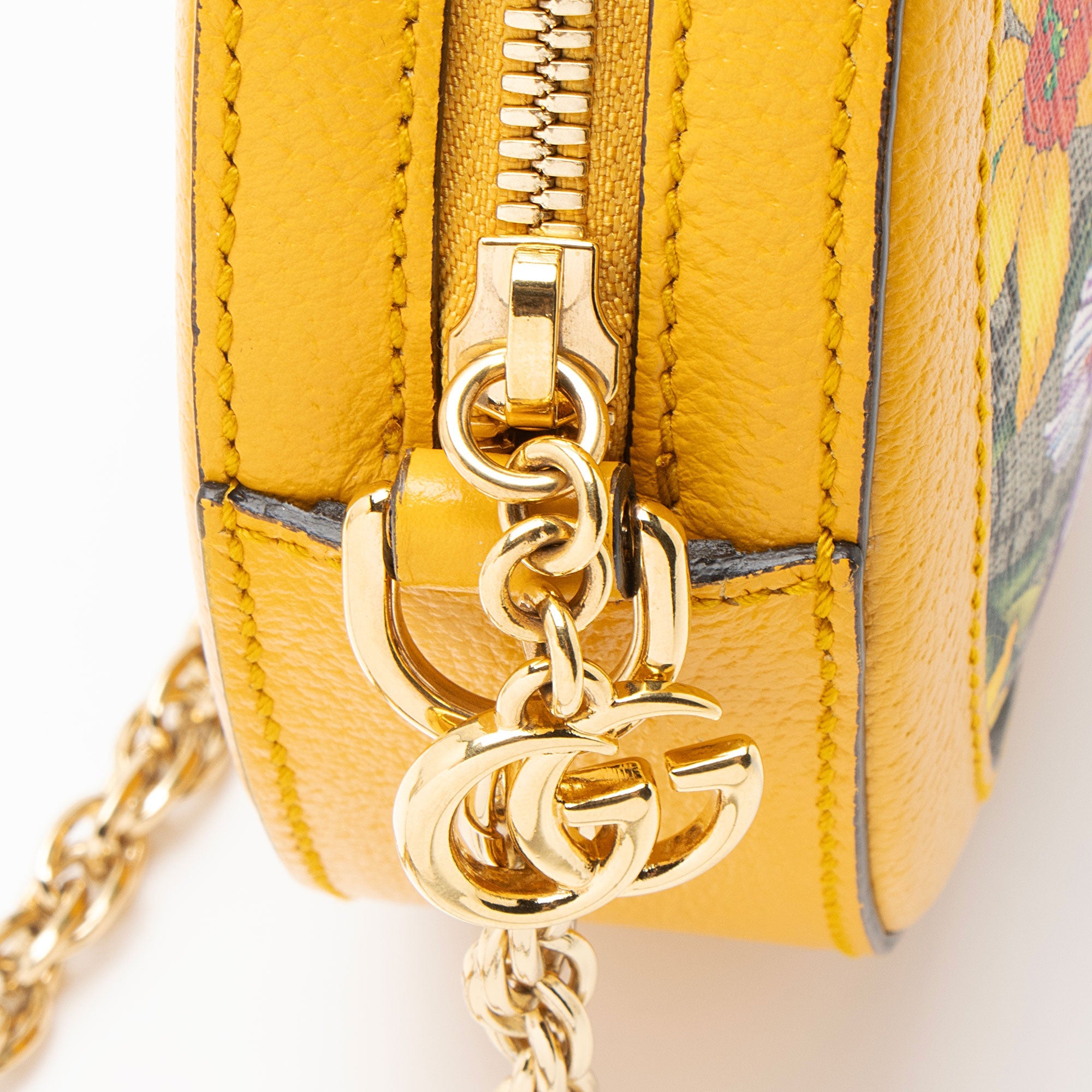 Gucci GG Supreme Flora Ophidia Round Mini Shoulder Bag