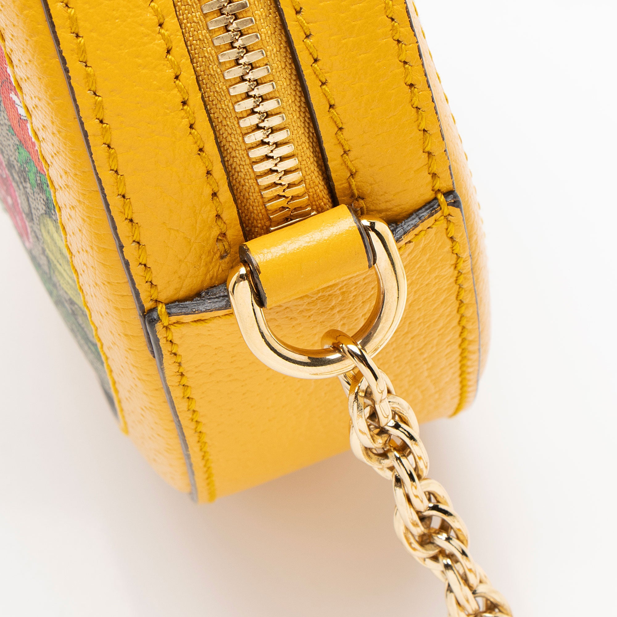 Gucci GG Supreme Flora Ophidia Round Mini Shoulder Bag