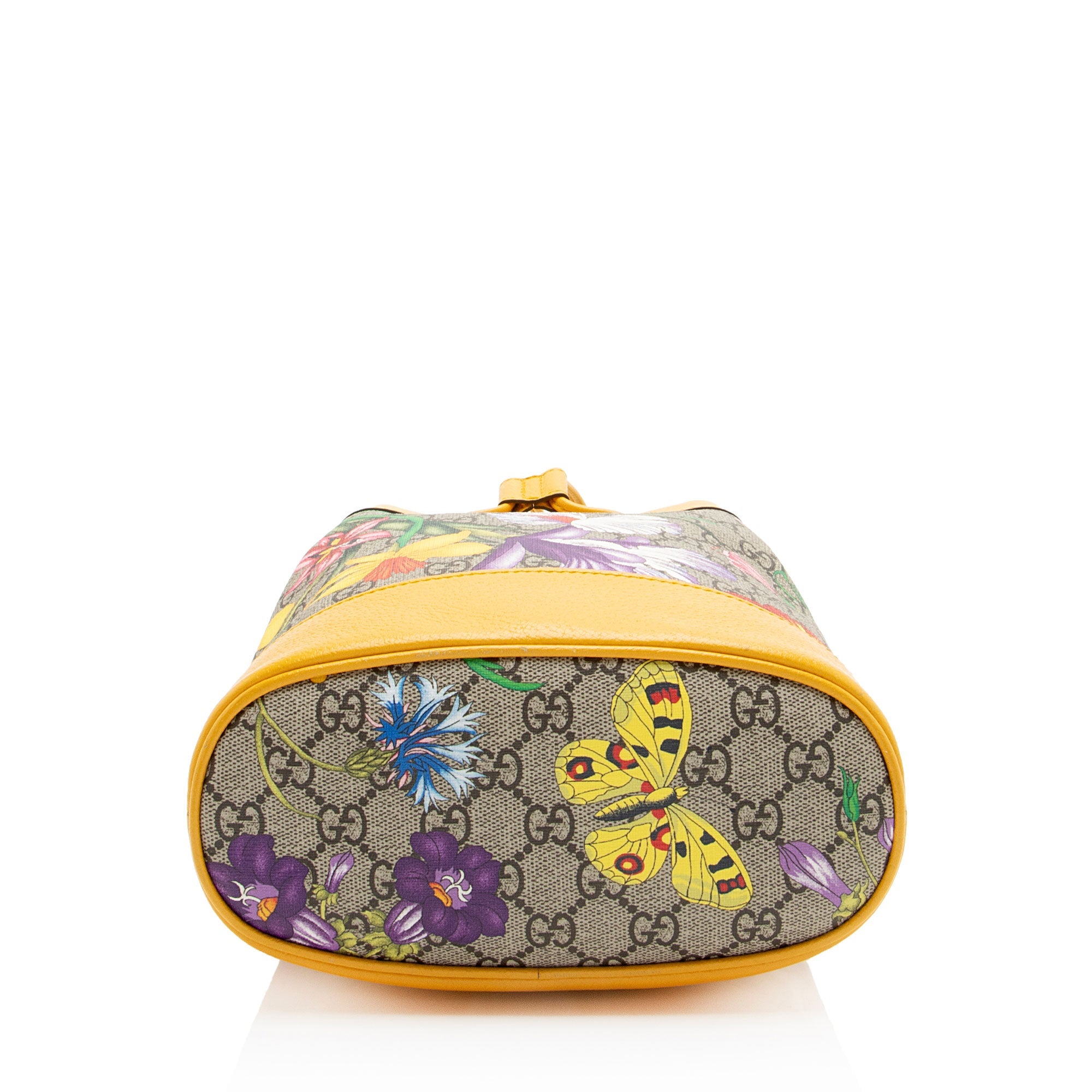 Gucci GG Supreme Flora Ophidia Small Bucket Bag