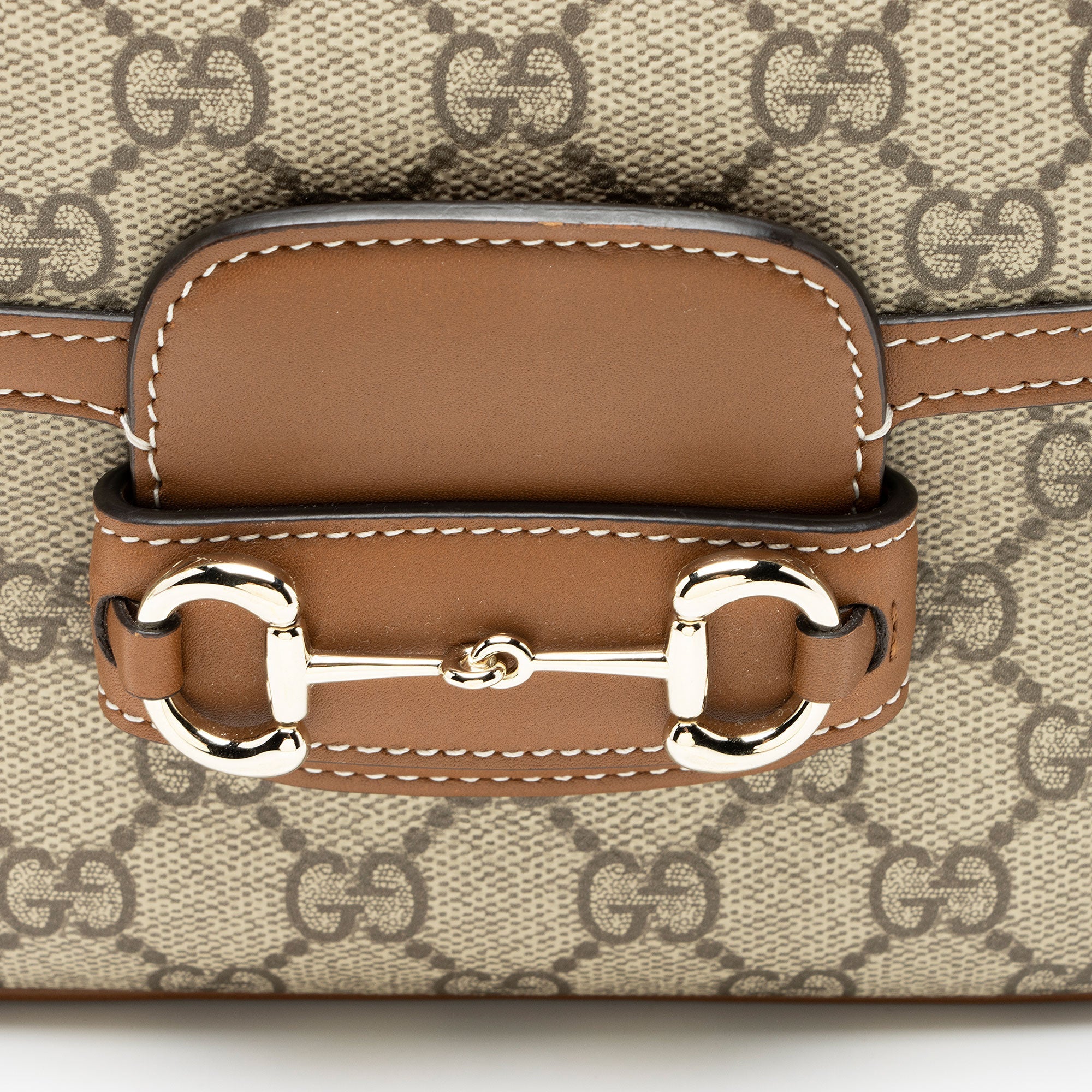 Gucci GG Supreme Horsebit 1955 Small Flap Shoulder Bag