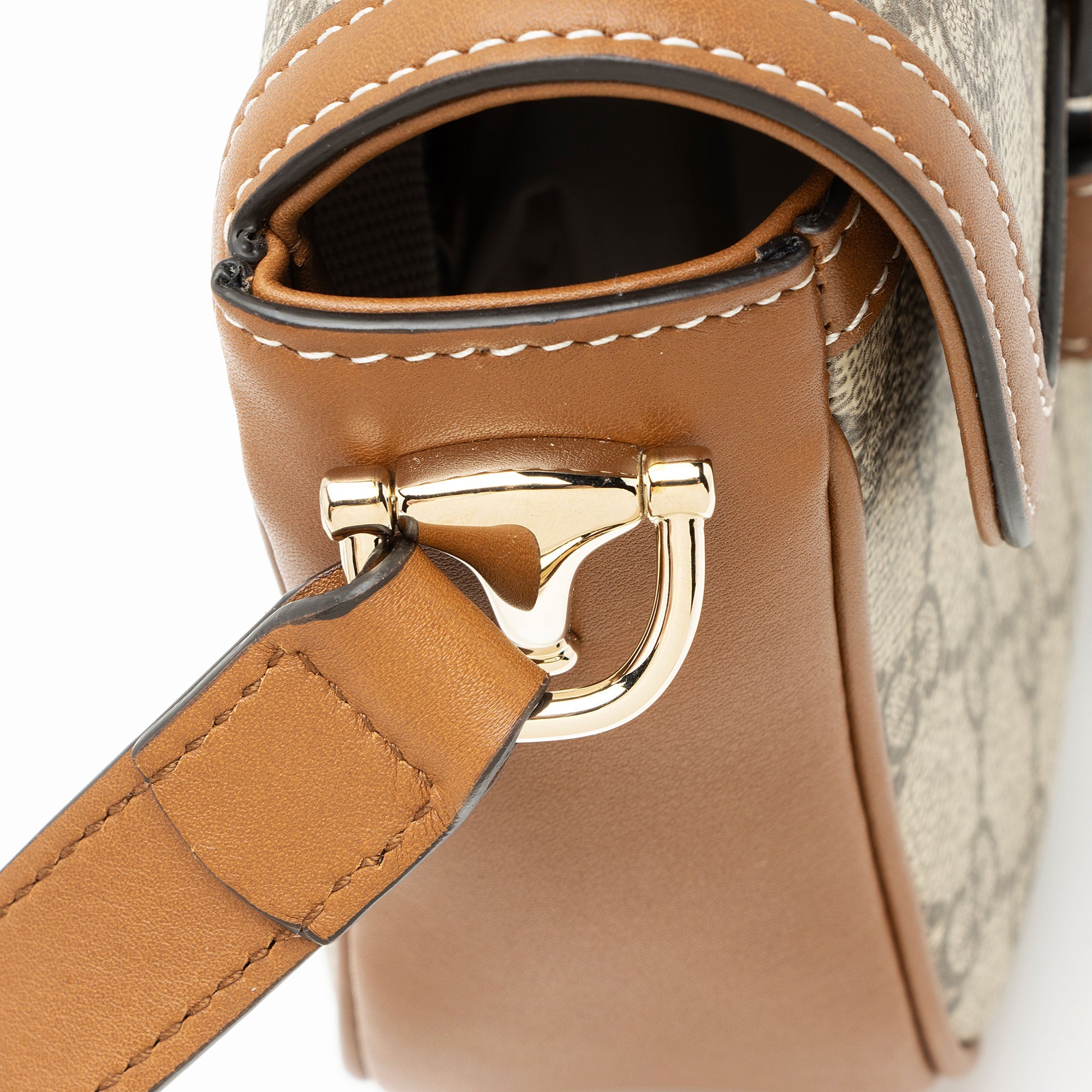 Gucci GG Supreme Horsebit 1955 Small Flap Shoulder Bag