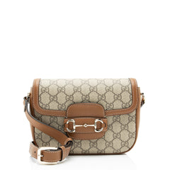 Gucci GG Supreme Horsebit 1955 Small Flap Shoulder Bag