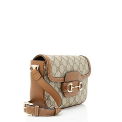Gucci GG Supreme Horsebit 1955 Small Flap Shoulder Bag