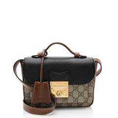 Gucci GG Supreme Leather Padlock Mini Crossbody