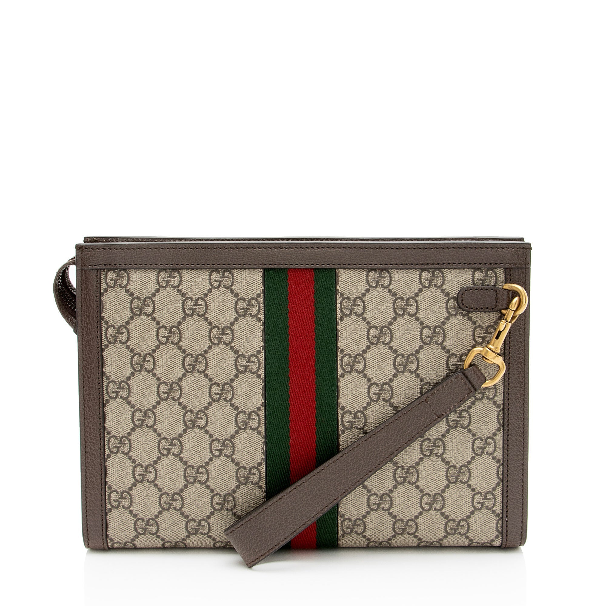 Gucci GG Supreme Ophidia Medium Wristlet