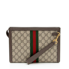 Gucci GG Supreme Ophidia Medium Wristlet