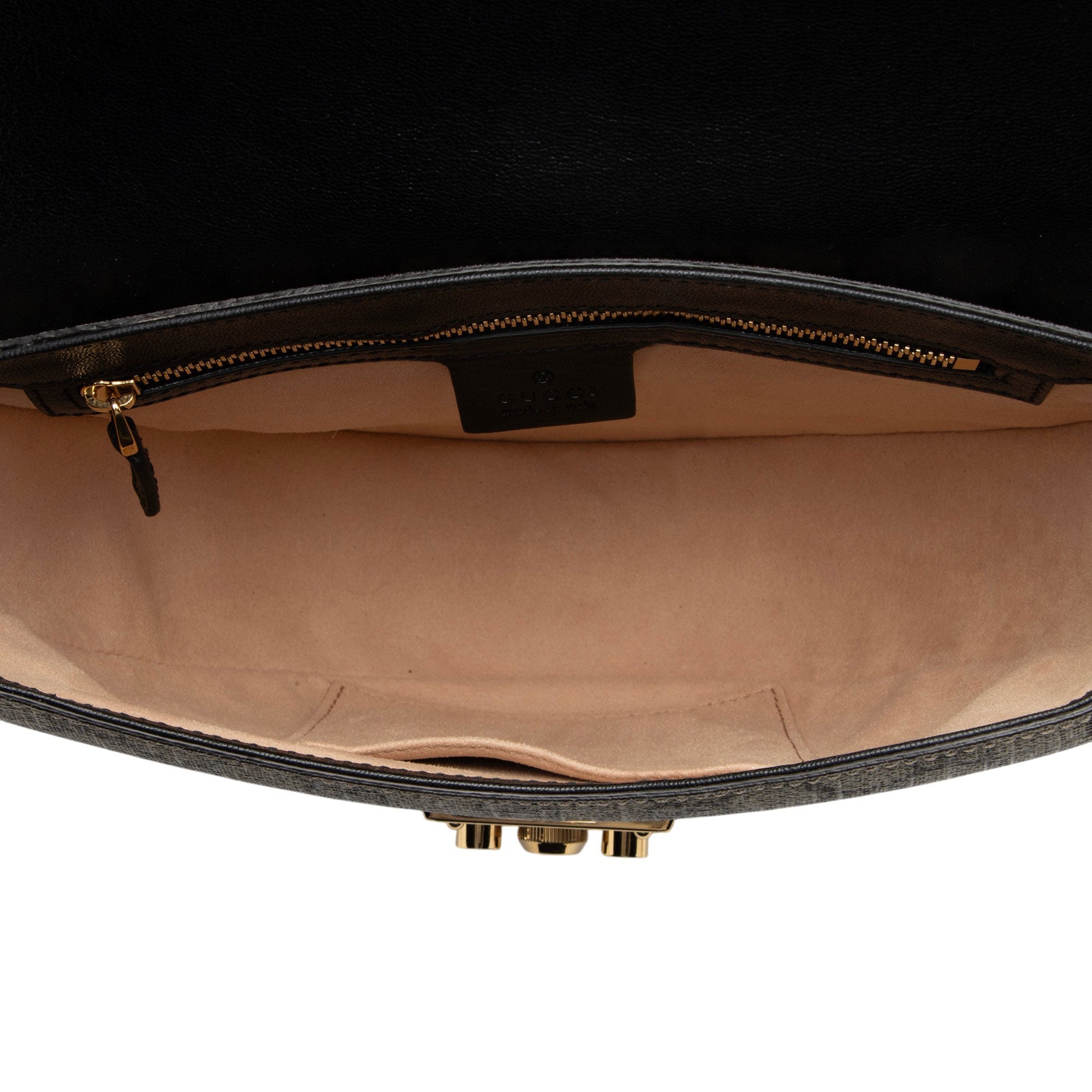 Gucci GG Supreme Padlock Saddle Small Shoulder Bag