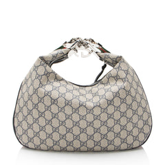 Gucci GG Supreme Web Attache Large Shoulder Bag