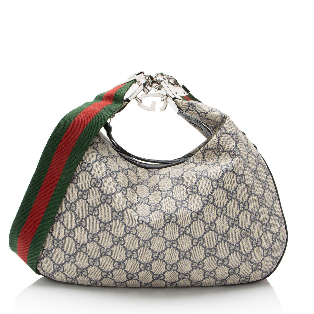 Gucci GG Supreme Web Attache Large Shoulder Bag
