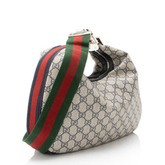 Gucci GG Supreme Web Attache Large Shoulder Bag