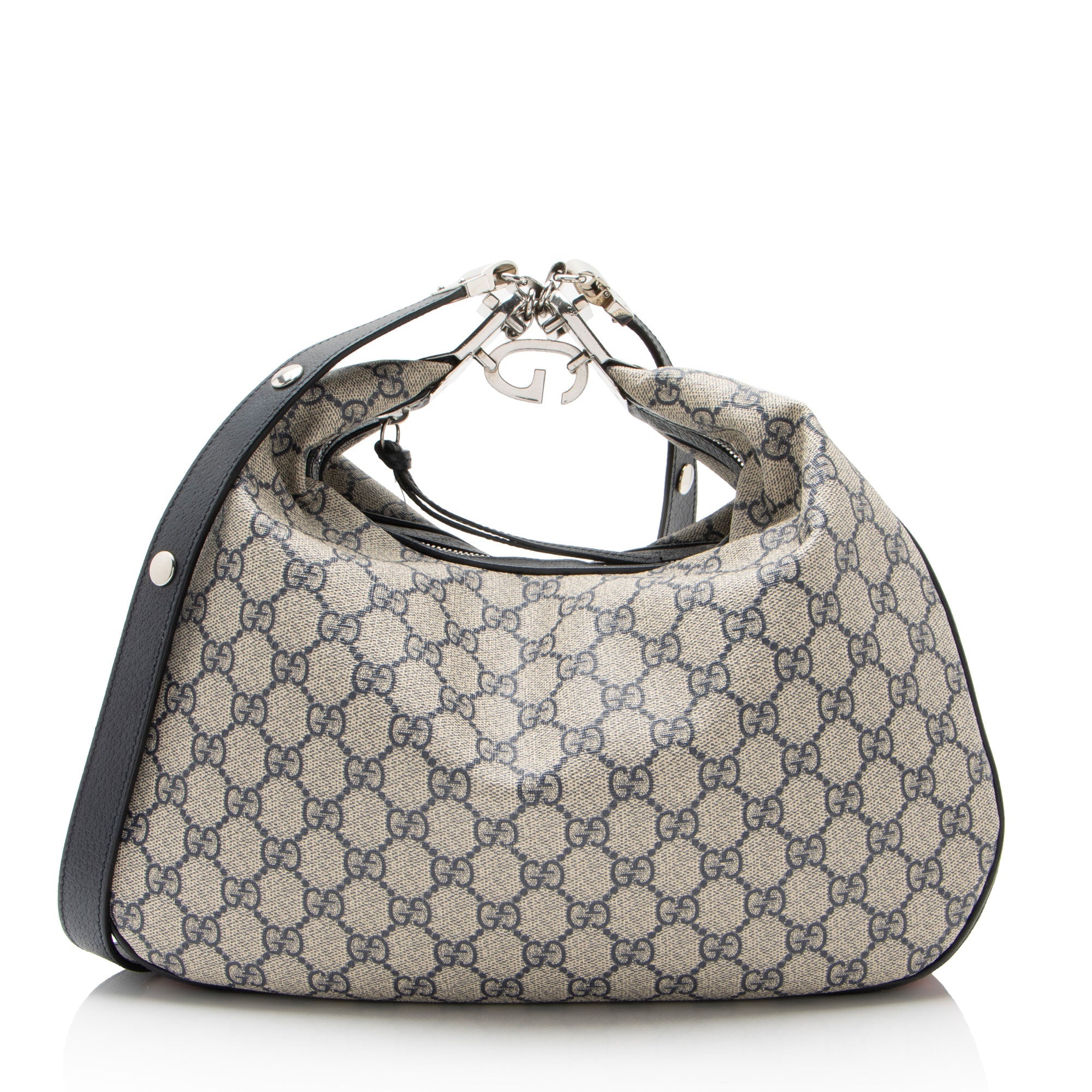 Gucci GG Supreme Web Attache Large Shoulder Bag
