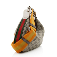 Gucci GG Supreme Web Attache Small Shoulder Bag