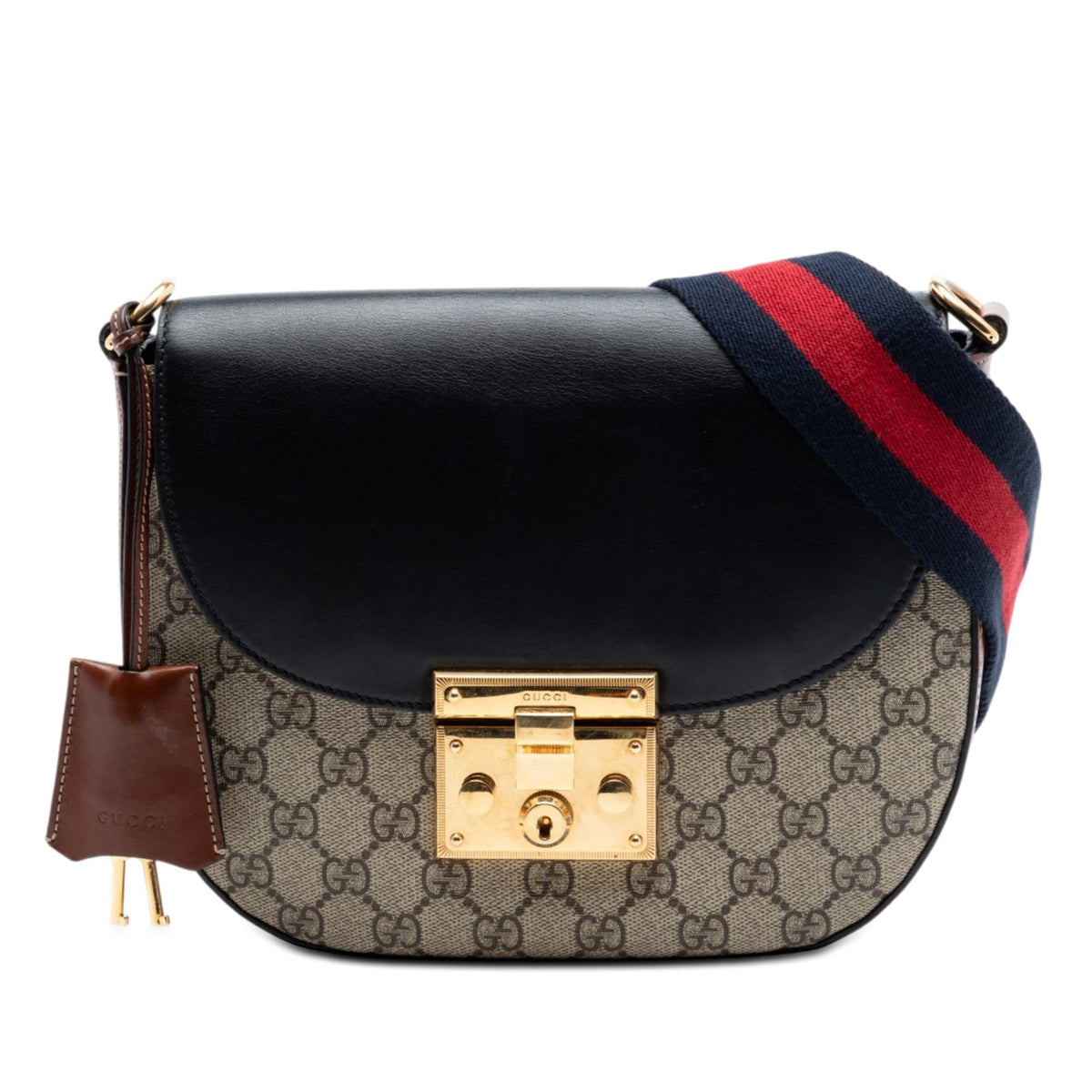 Gucci GG Supreme Web Padlock Crossbody