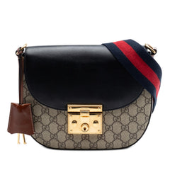 Gucci GG Supreme Web Padlock Crossbody