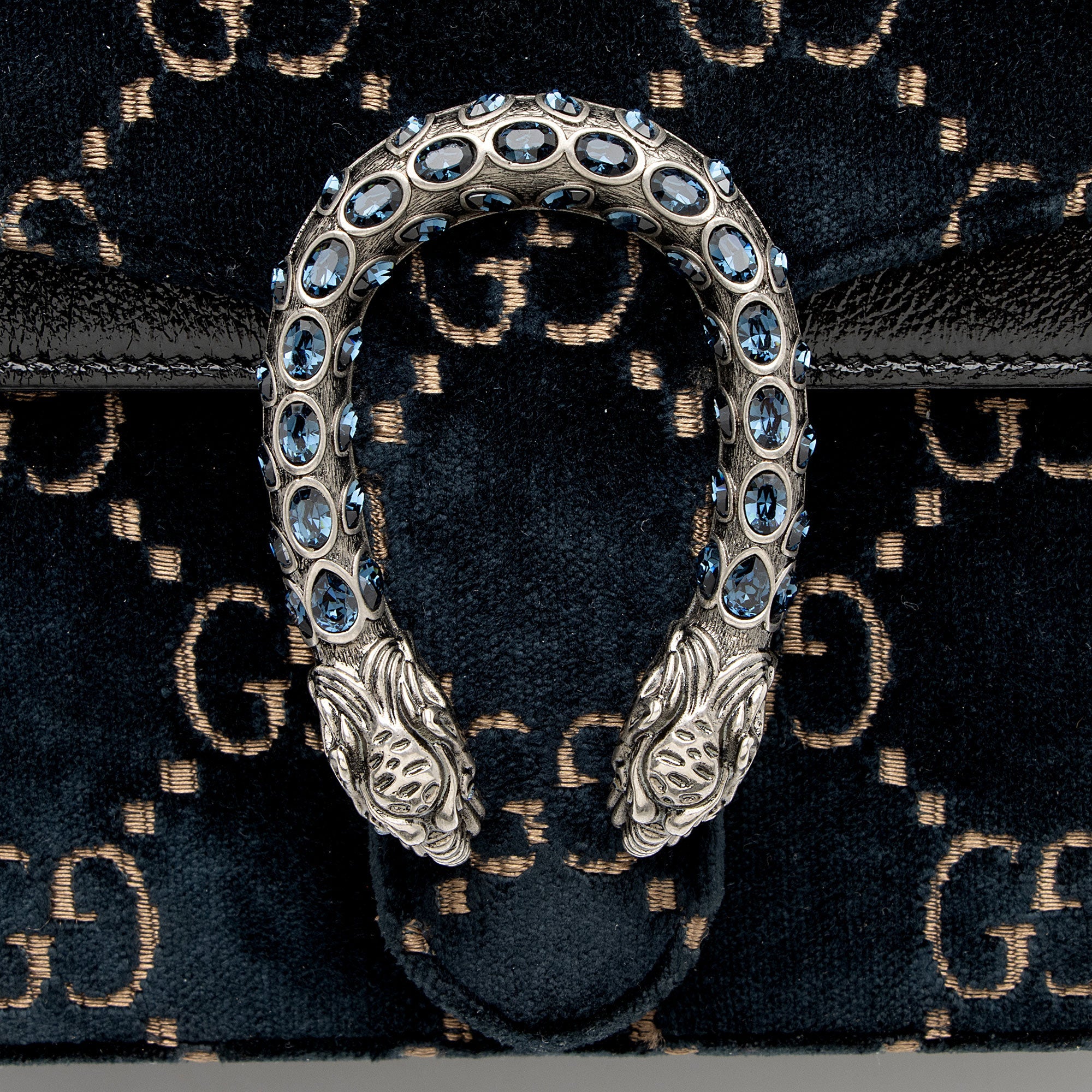 Gucci GG Velvet Crystal Dionysus Medium E/W Shoulder Bag