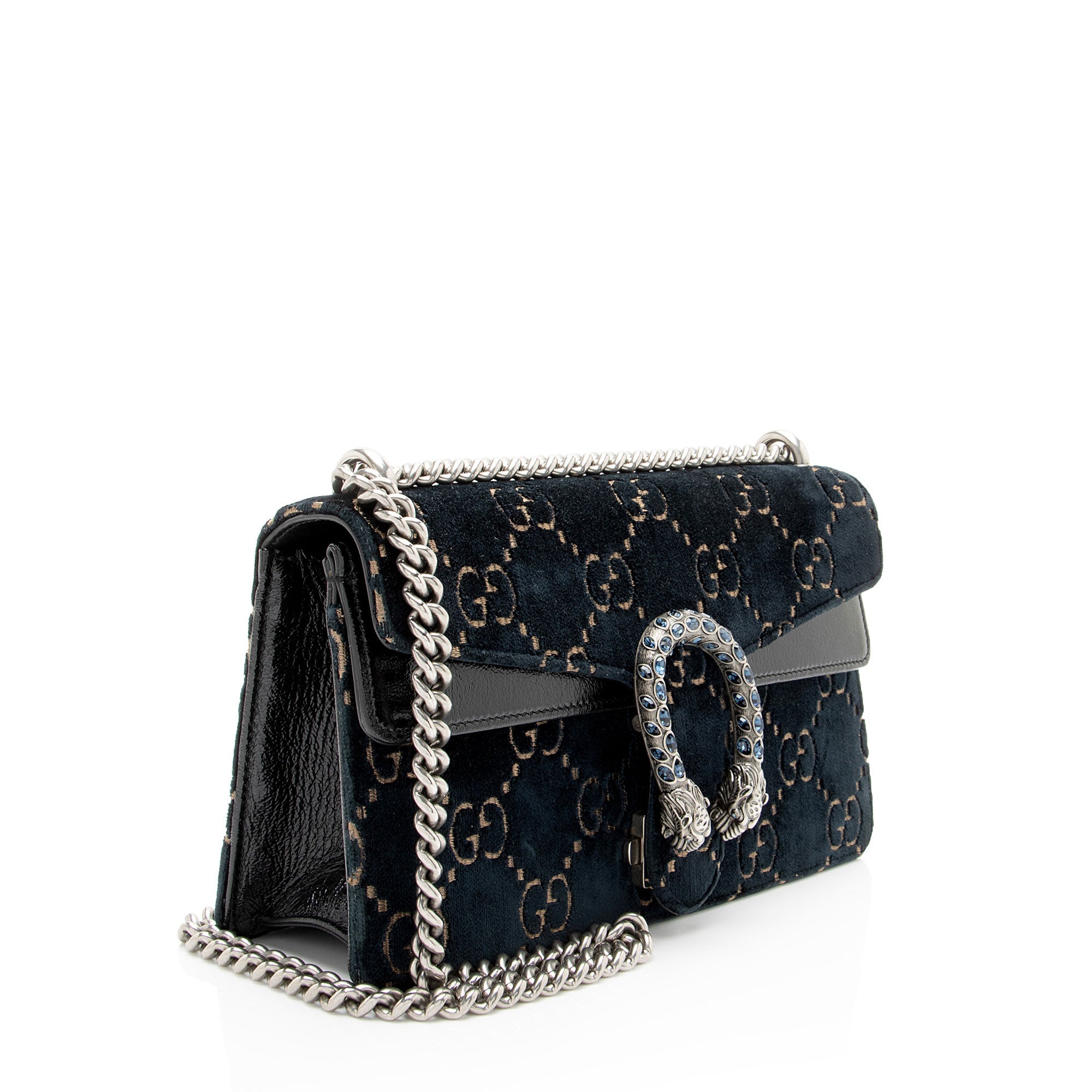 Gucci GG Velvet Crystal Dionysus Medium E/W Shoulder Bag