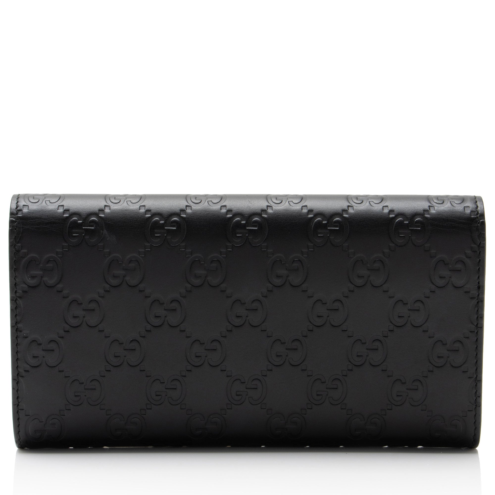 Gucci Guccissima Leather Signature Bow Continental Wallet