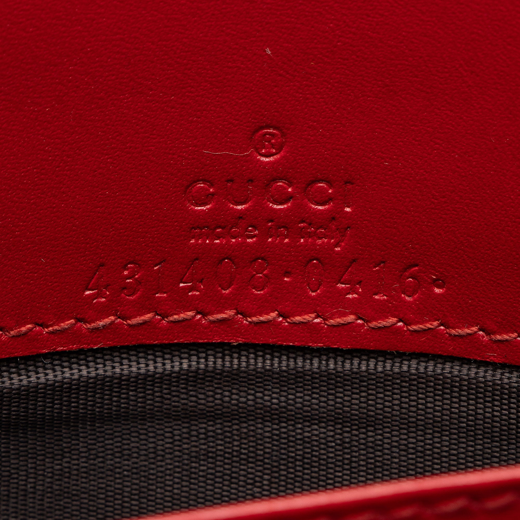 Gucci Guccissima Leather Signature Bow Mini Wallet on Chain