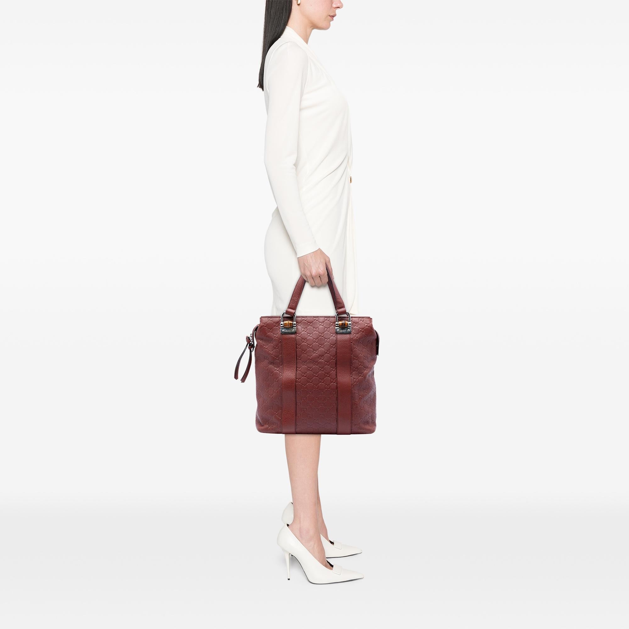 Gucci Guccissima Tender Bamboo Bar Tote