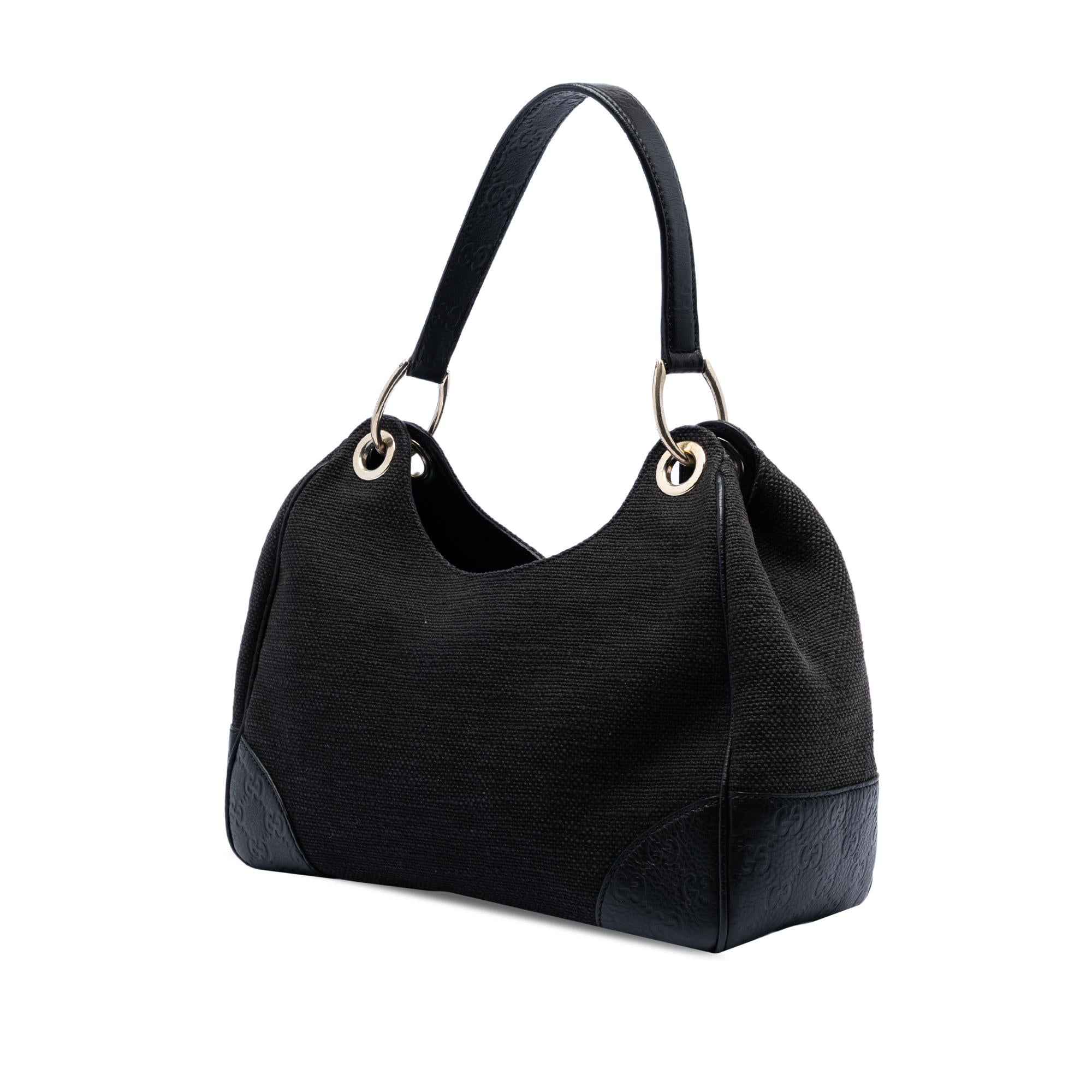 Gucci Guccissima Trimmed Canvas Colbert Shoulder Bag