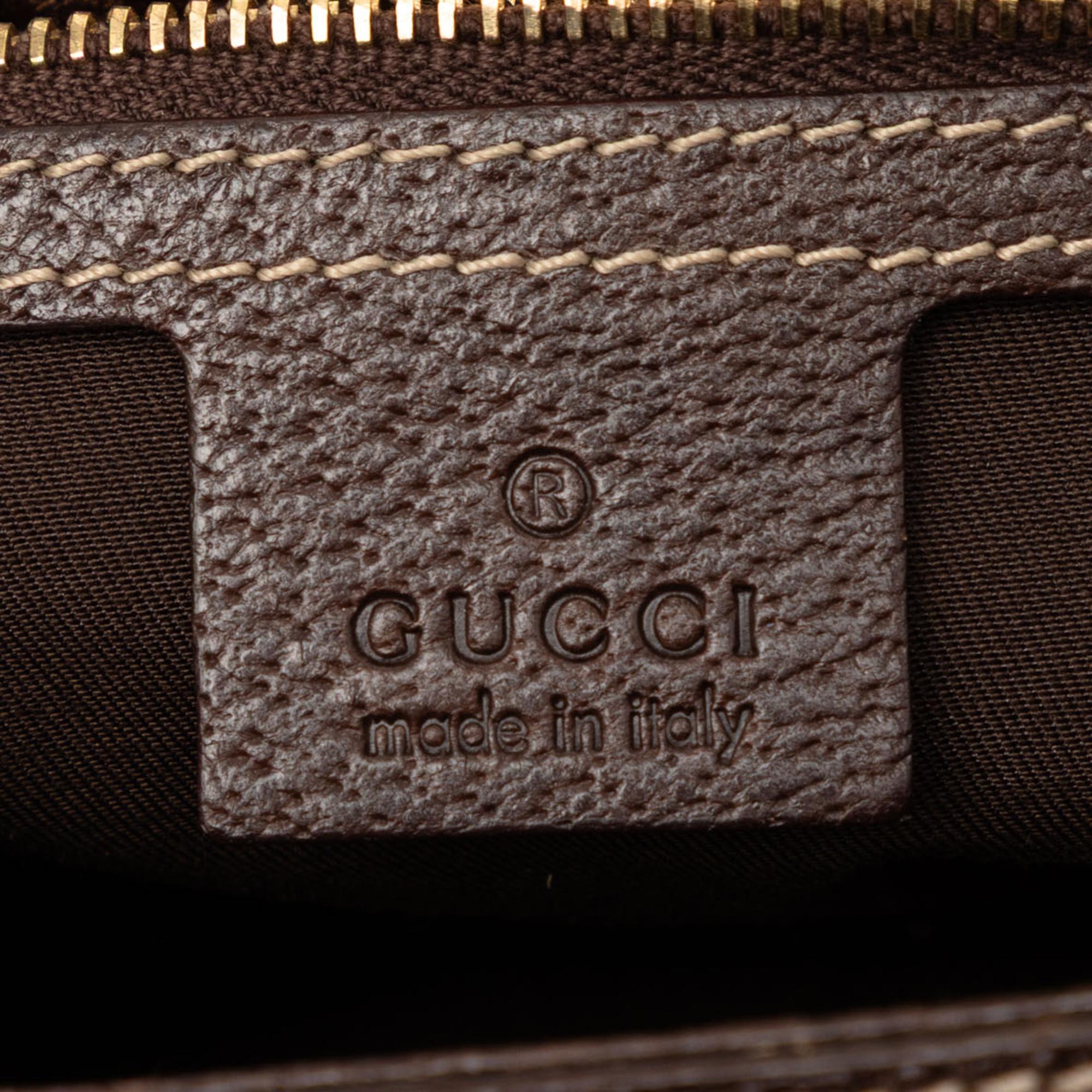 Gucci Horsebit Canvas Web Treasure Handbag