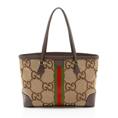 Gucci Jumbo GG Canvas Ophidia Large Shopping Tote