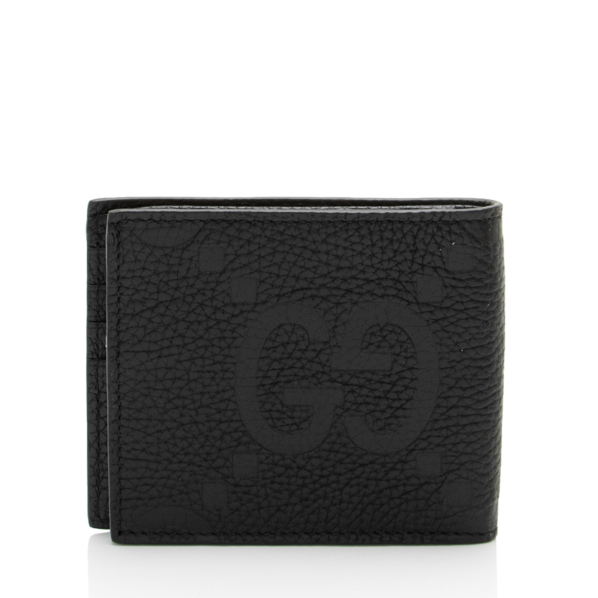 Gucci Jumbo GG Embossed Leather Bifold Wallet