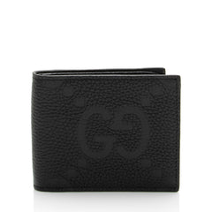 Gucci Jumbo GG Embossed Leather Bifold Wallet