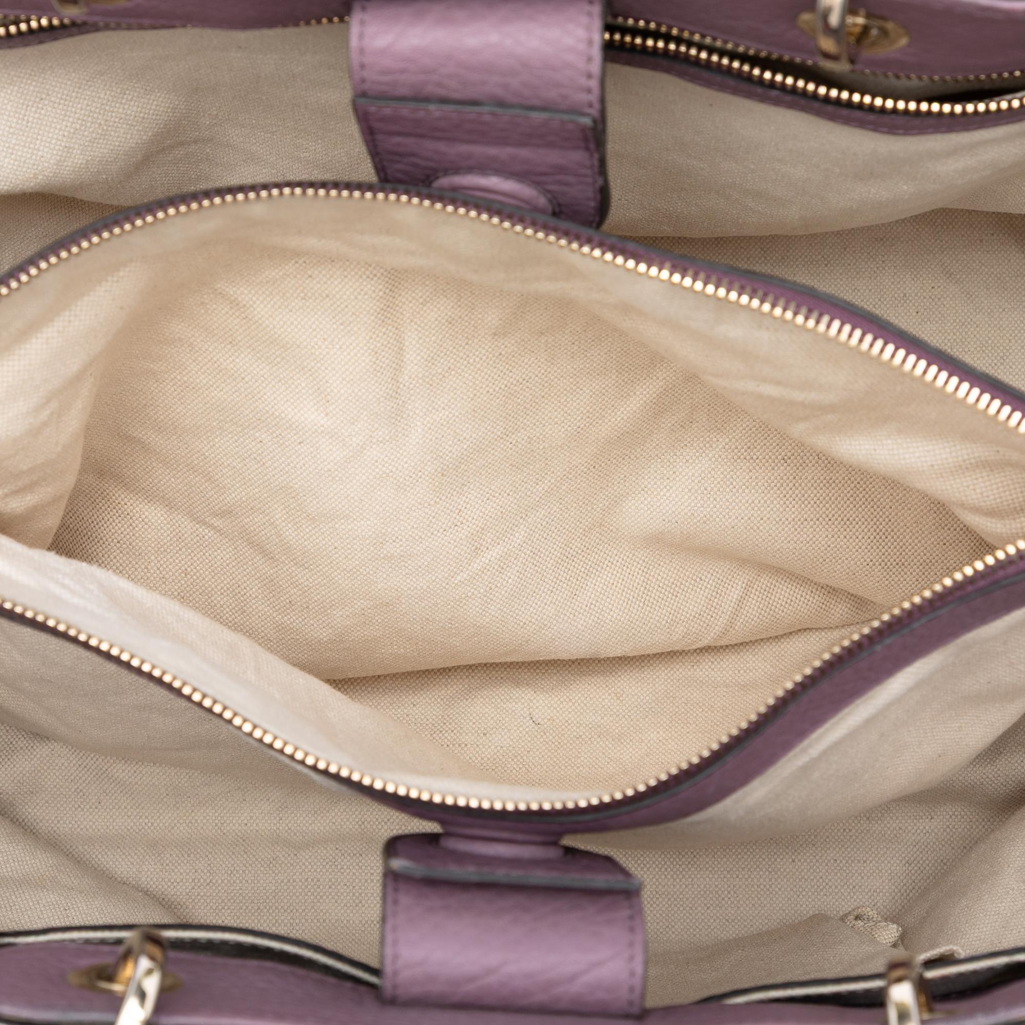 Gucci Large Calfskin Bamboo Shopper Satchel