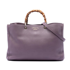 Gucci Large Calfskin Bamboo Shopper Satchel