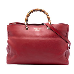 Gucci Large Calfskin Bamboo Shopper Satchel