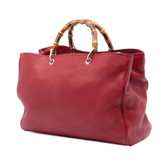 Gucci Large Calfskin Bamboo Shopper Satchel