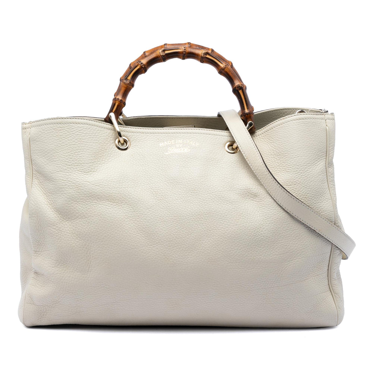 Gucci Large Calfskin Bamboo Shopper Satchel