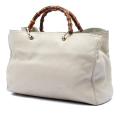 Gucci Large Calfskin Bamboo Shopper Satchel