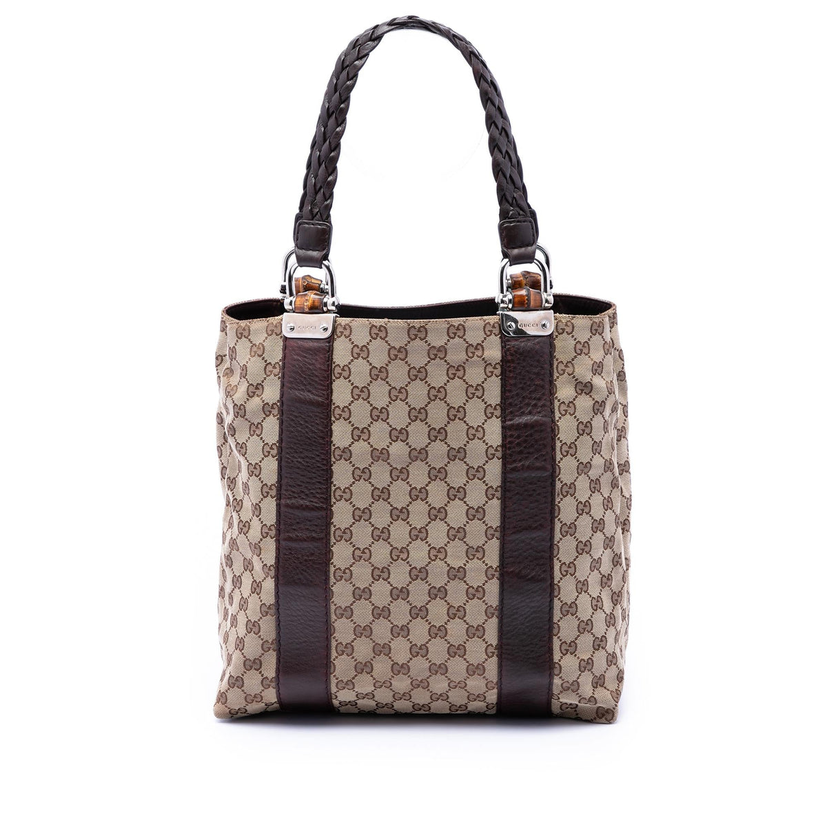 Gucci Large GG Canvas Bamboo Libeccio Tote