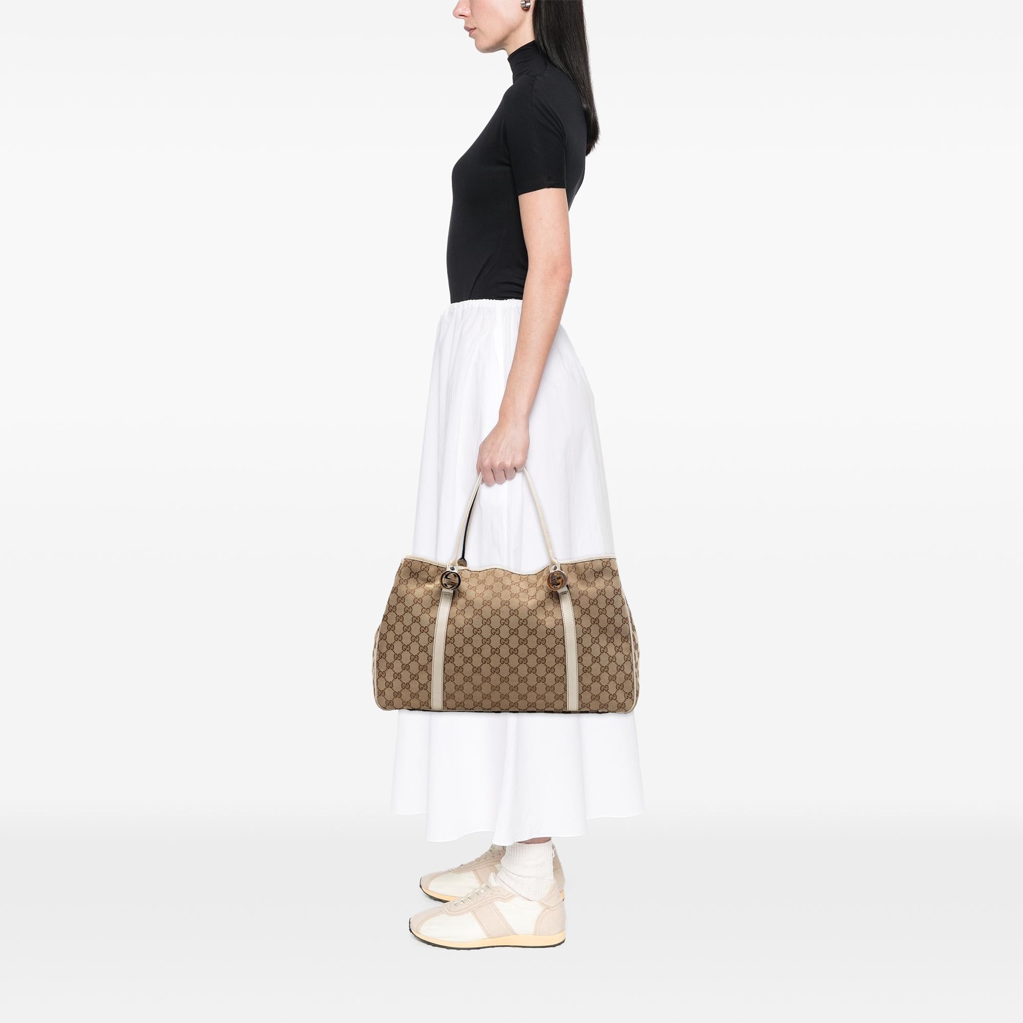 Gucci Large GG Canvas Twins Tote