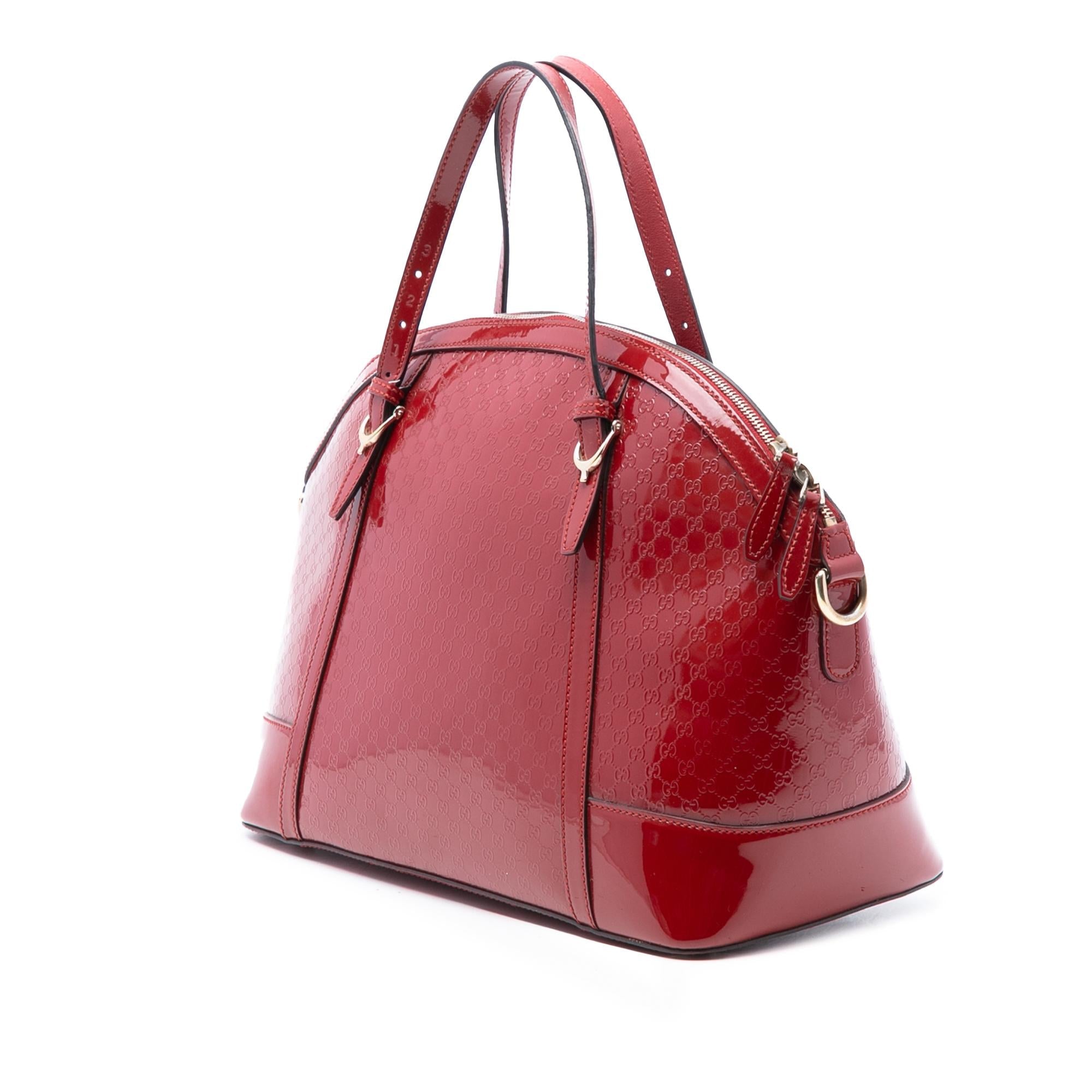 Gucci Large Microguccissima Patent Nice Dome Satchel