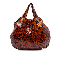 Gucci Large Patent Tortoise Shell Hysteria Satchel
