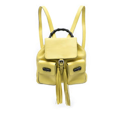 Gucci Leather Bamboo Tassel Backpack