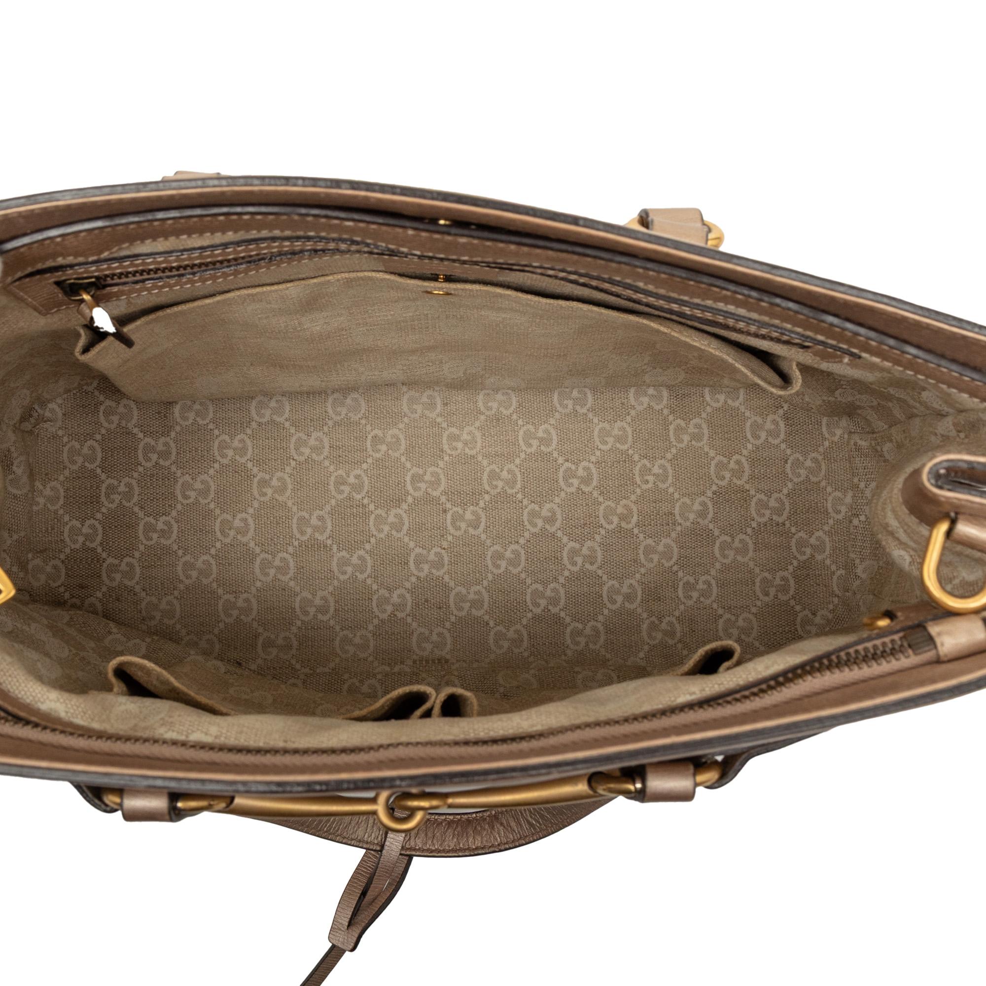 Gucci Leather Bright Bit Satchel