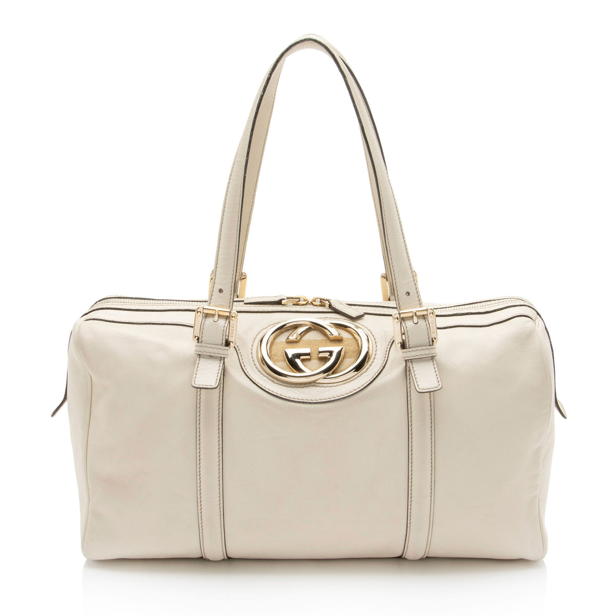 Gucci Leather Britt Boston Bag