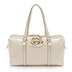 Gucci Leather Britt Boston Bag