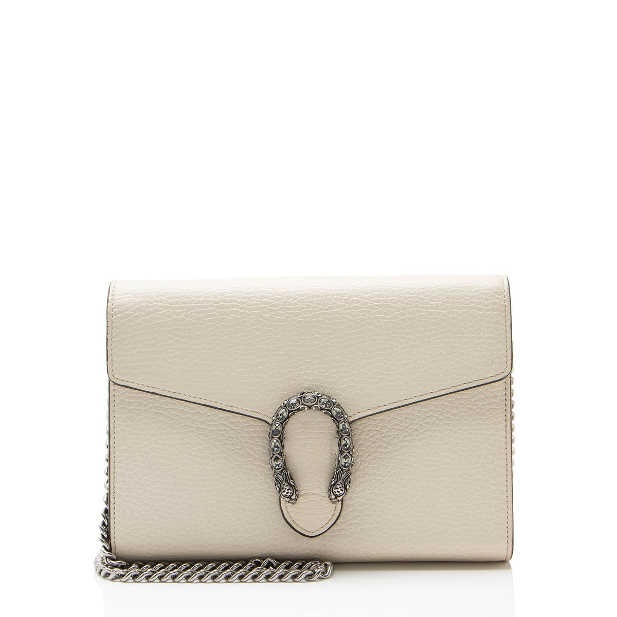 Gucci Leather Crystal Dionysus Chain Wallet
