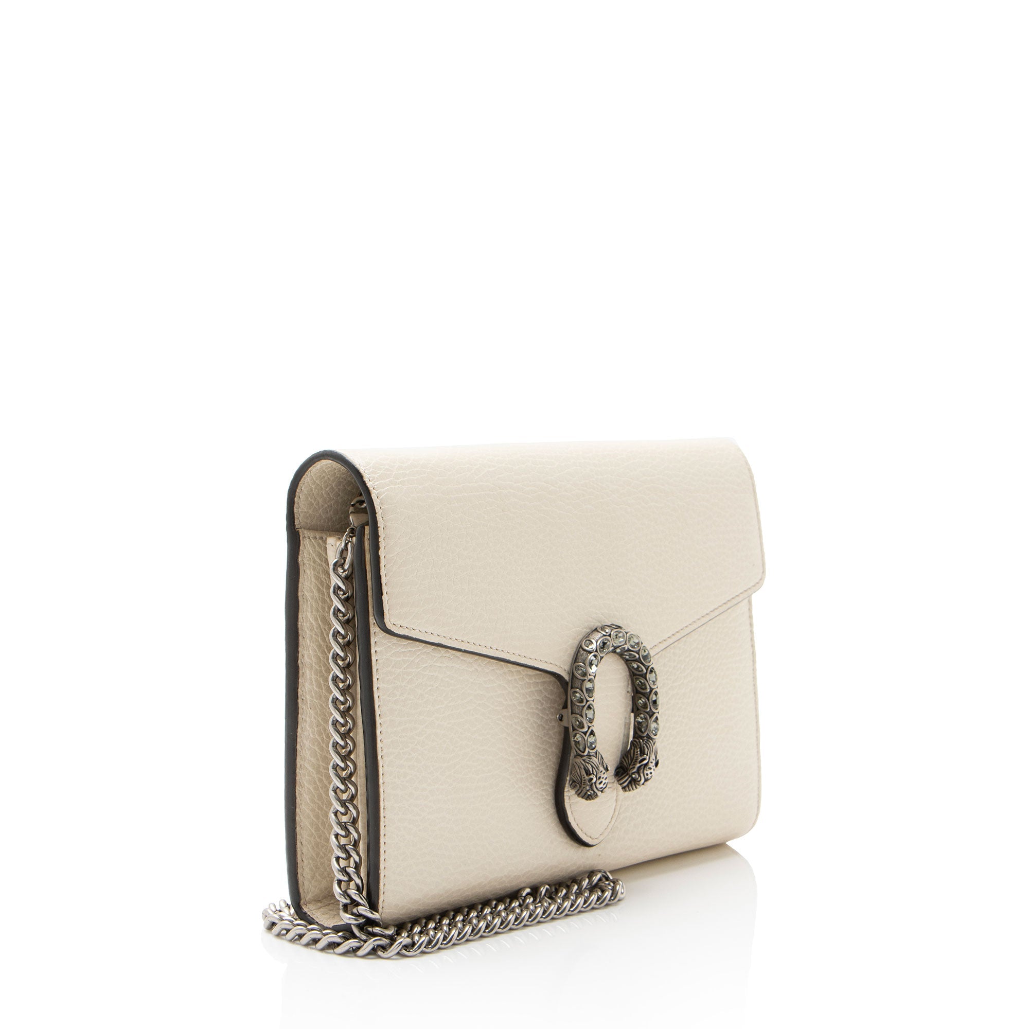 Gucci Leather Crystal Dionysus Chain Wallet