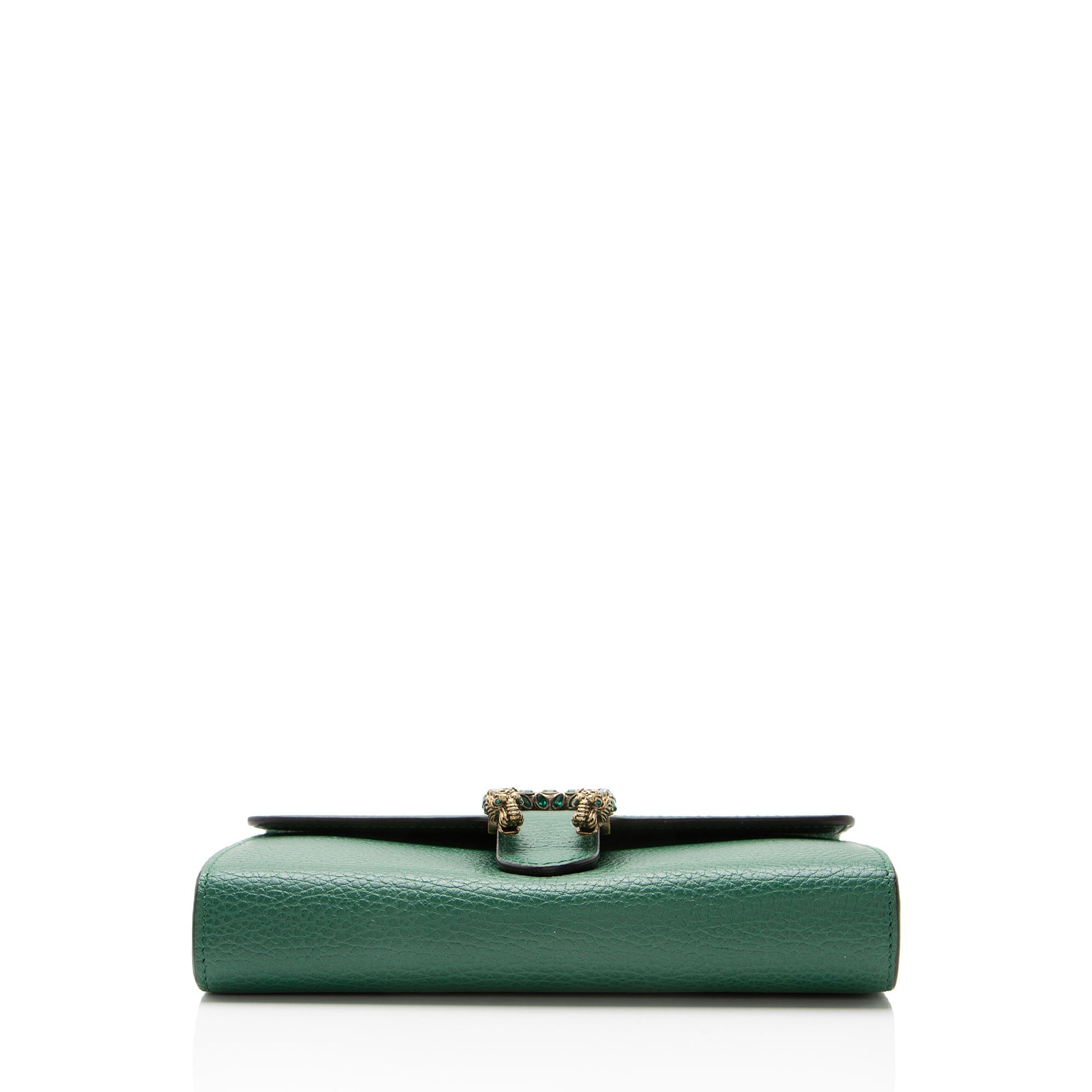 Gucci Leather Crystal Dionysus Chain Wallet