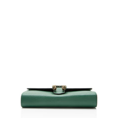 Gucci Leather Crystal Dionysus Chain Wallet