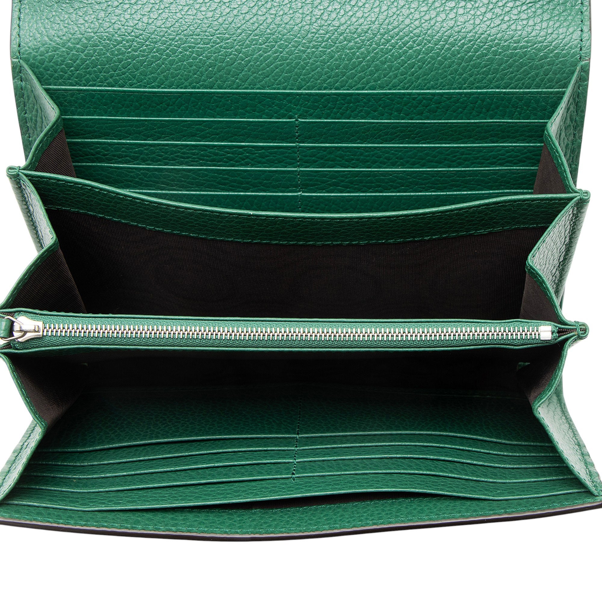 Gucci Leather Crystal Dionysus Chain Wallet