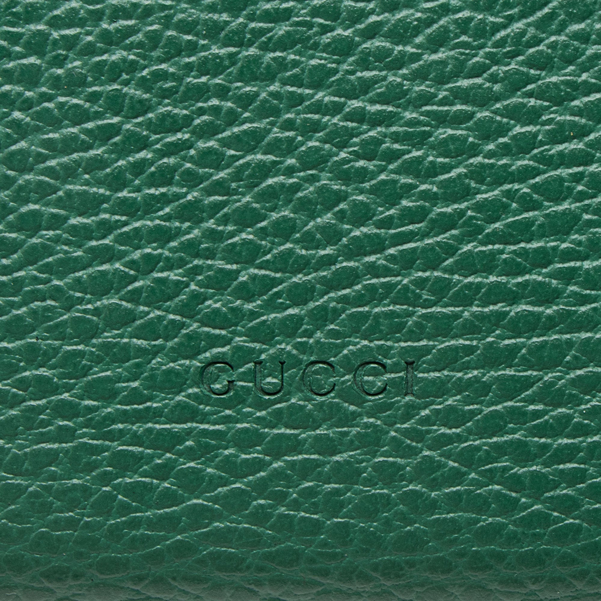 Gucci Leather Crystal Dionysus Chain Wallet