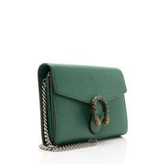Gucci Leather Crystal Dionysus Chain Wallet